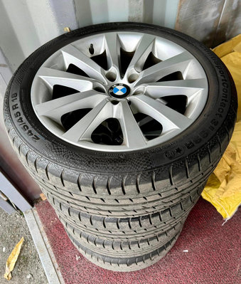 BMW原廠18吋鋁圈 5孔120 含德國馬牌輪胎四條 245/45R/18 隨便讓 16000 自取