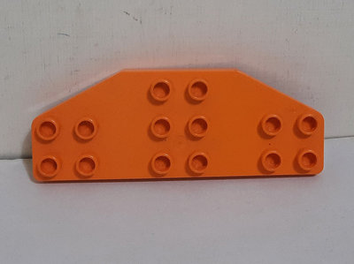 LEGO 樂高 DUPLO 得寶 積木 8x3 橘色 雙斜邊#2156(飛機尾翼)