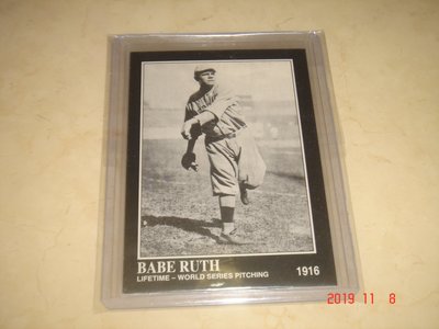 美國職棒 Yankees Babe Ruth 1992 Megacards Babe Rurh 套卡 #3 球員卡