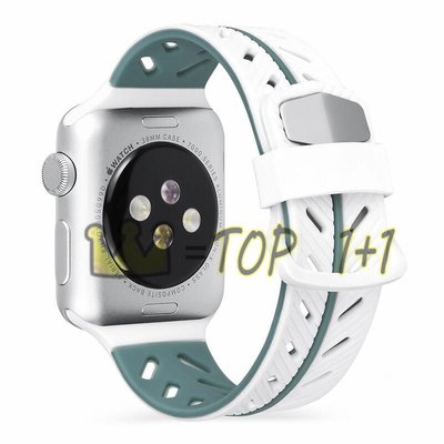 shell++蘋果矽膠手表帶 apple watch 123代 潮 運動 防汗 錶帶 替換帶 柔軟腕帶 撞色 個性 45代配件
