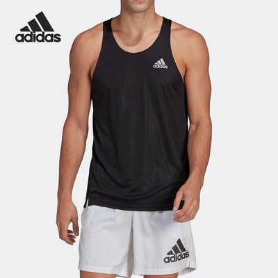熱銷 Adidas/阿迪達斯官方正品2022夏季新款跑步男子運動背心HB7457青梅精品