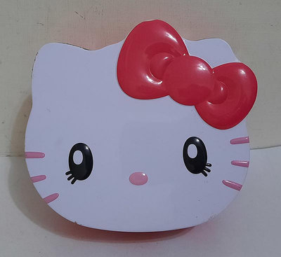 日本環球影城 Hello Kitty 大臉造型空鐵盒/收納盒/置物盒