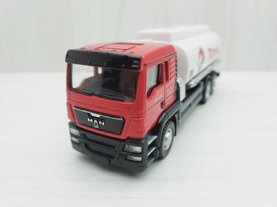 全新盒裝~1：64~ 德國MAN 合金車頭 TOTAL道達爾油罐車卡車模型車