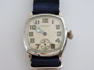 真品 華爾頓 WALTHAM 小秒針手上鍊機械男錶 古董錶