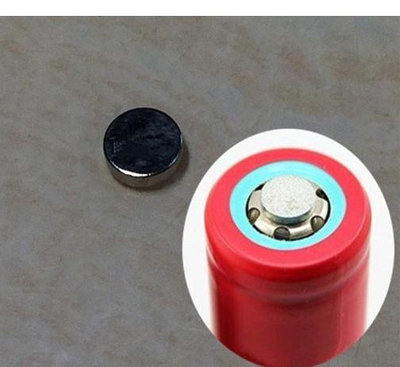 台灣現貨  18650鋰電池正極磁鐵 平頭變尖頭(凸頭)Φ6mmX2mm厚 強磁鐵