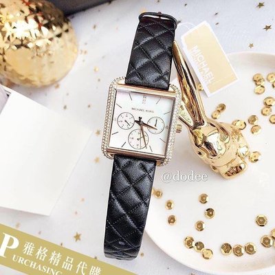 雅格時尚精品代購Michael Kors MK2769 典雅方形真皮錶帶手錶  超薄型款腕錶 歐美時尚 美國代購
