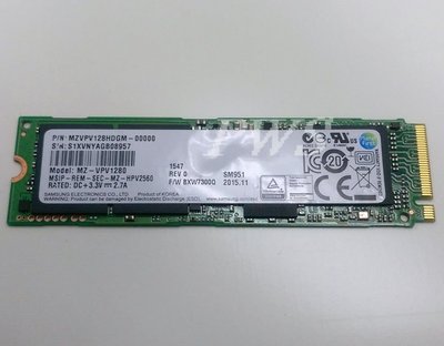 【Samsung三星 SM951 128G 128GB NGFF PCIe M.2 SSD Nvme】600P 760P