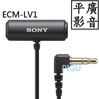 平廣 送袋公司貨 SONY ECM-LV1 麥克風  附防風罩360度旋轉背夾 外部輸入 相機電腦語音錄音機錄音筆相容