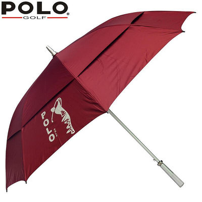 創客優品 polo 高爾夫傘 雙層 雙人防風防雨 夏季防曬 長柄雨傘 GF2384