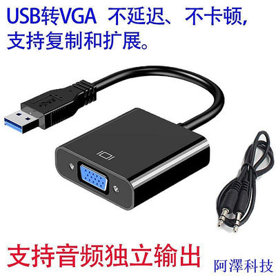 安東科技批發USB TO VGA帶音頻  免驅USB轉VGA 電腦外置顯卡 usb轉vga 3.5