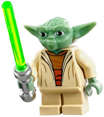 (JEFF) 二手 樂高 LEGO 星戰系列 75002盒組的Yoda 尤達大師 附光劍 星際大戰 STAR WARS