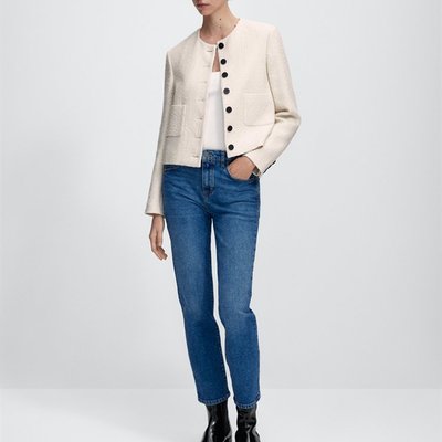 全新現貨 Massimo Dutti 西班牙 女裝 秋季新品休閑版型紐扣飾時尚圓領短款夾克外套