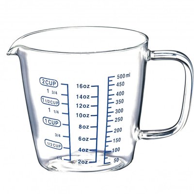 🌟現貨附發票🌟一屋窯耐熱玻璃量杯500ml FH-3439M 刻度量杯 咖啡量杯 耐熱玻璃量杯 料理量杯 玻璃拉花杯