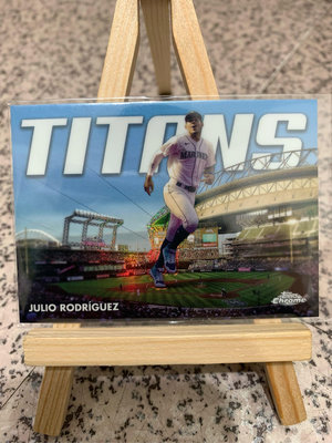 MLB Topps Chrome Titans Julio Rodriguez 球場 銀亮特卡 球員卡