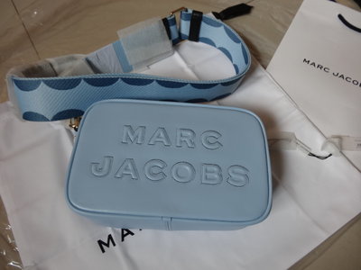 全新 MARC JOCOBS 天空藍 水藍 經典肩帶包 MJ斜背包 側背包 小方包 小書包 相機包背帶