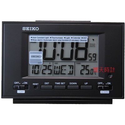 豐天時計【SEIKO】日本精工SEIKO 日期溫度電子鍾 鬧鐘 時鐘 滑動靜音原廠公司貨 QHL075K QHL075