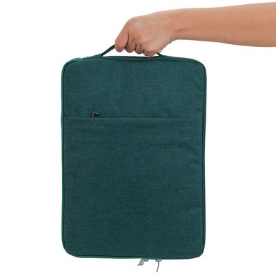 GMO  2免運三星Tab S7+ S8+ S9+ 12.4吋牛仔布手提包平板保護包墨綠色筆電包收納包