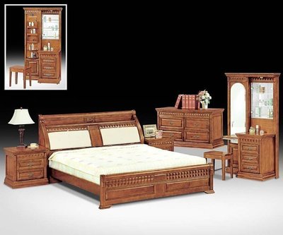 【尚品傢俱】702-13奧力樟木實木6尺雙人床箱型床台/床架~另有5尺