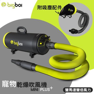 馬力加強版‼ bigboi MINI PLUS (MINI+) 雙馬達吹風機+吸塵套件 (汽車清潔/寵物吹乾/吹水機)