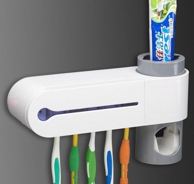 紫外線殺菌 牙刷消毒器 牙刷架 牙刷盒 紫外線牙刷盒 紫外線消毒器 紫外線 牙刷 消毒盒 牙刷架 自動擠牙膏器
