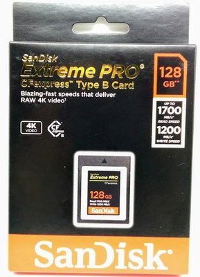 SanDisk Extreme PRO CFexpress Type B 128GB 記憶卡 1700MB/s 公司貨 SDCFE