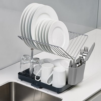 英國Joseph Joseph廚房不銹鋼碗碟瀝水架水槽Y型碗碟餐具置物架子