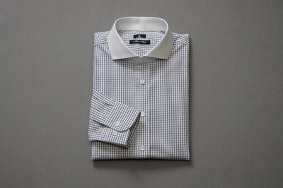 SIMPLE IMAGE(手工製作)英國紳士白領格紋襯衫a691