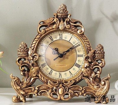 現貨歐式 浪漫復古雕刻穹頂造型座鐘 歐風古典銅色造型鐘藝術鐘桌鐘桌面時鐘擺飾靜音鐘裝飾時鐘家飾可開發票