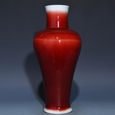 康熙郎窯紅觀音瓶，高34.7cm直徑15cm101928 瓷器 青花 粉彩【南小瓷】