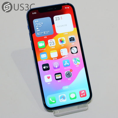 【US3C-青海店】【一元起標】台灣公司貨 Apple iPhone 12 128G 藍色 6.1吋 OLED螢幕 Face ID 二手5G手機