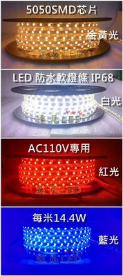 ♥遠見LED♥LED燈條 IP68 110V LED防水軟燈條 燈帶 轉換插頭 5050芯片 層板燈 間接照明