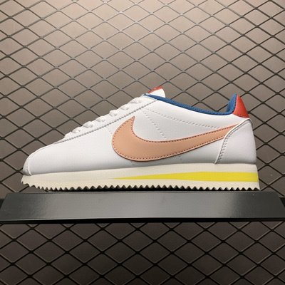 Nike Classic Cortez 白粉 皮革 低幫 阿甘 休閒滑板鞋 807471-114 女鞋 潮
