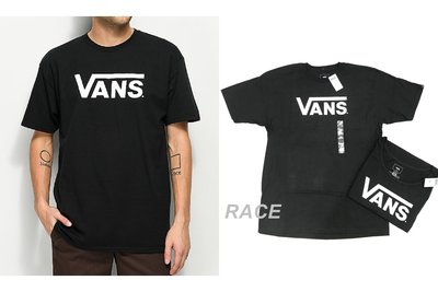 【RACE】VANS CLASSIC T-SHIRT T恤 短袖 圓領T LOGO 范斯 素面 基本款 黑 白