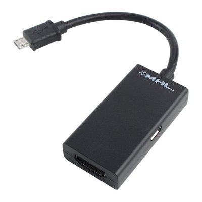 適用於 Android 平板電腦的 Micro USB 公頭轉 HDMI 兼容母頭適配器電纜clickstorevip