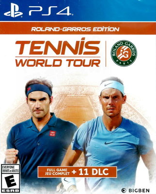 【全新未拆】PS4 網球世界巡迴賽 法國網球公開賽版 TENNIS WORLD TOUR 年度完整版 中文版 台中恐龍