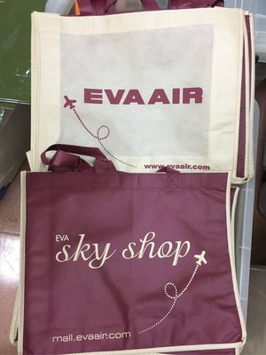 全新絕版EVA AIR 長榮航空迷 EVA SKY SHOP 蜻蜓款 手提袋 背袋 環保袋不織布 購物袋大容量