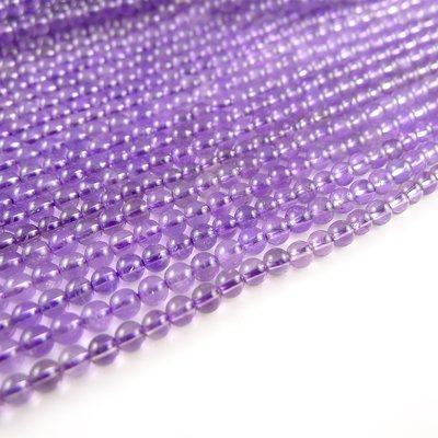 天然紫水晶**4mm**圓珠長鍊_各種天然寶石、水晶販售