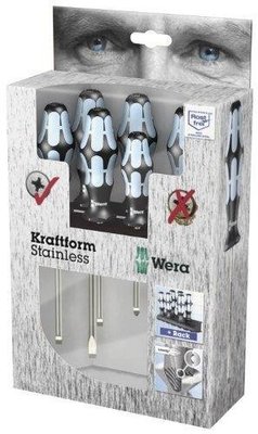 熱銷 德國工藝 頂級工具Wera Kraftform Plus 怪牙 不鏽鋼起子 6支套裝組 (送原廠收納可開發票