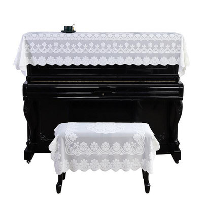 現代簡約電鋼琴蓋布鍵盤罩布北歐ins半罩鋼琴罩蓋巾防塵凳子套罩