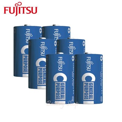 FUJITSU 富士通 普通電池 2號碳鋅電池 (6顆)