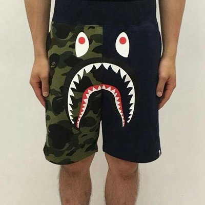 BAPE鯊魚迷彩短褲
