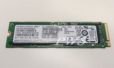 【Samsung 三星 PM951 512G 512GB NGFF PCIe3 M.2 SSD NvMe】通 SM951