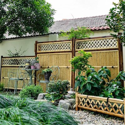 特賣-日式庭院竹籬笆竹子柵欄圍欄戶外別墅圍欄竹屏風隔斷裝飾室外花園