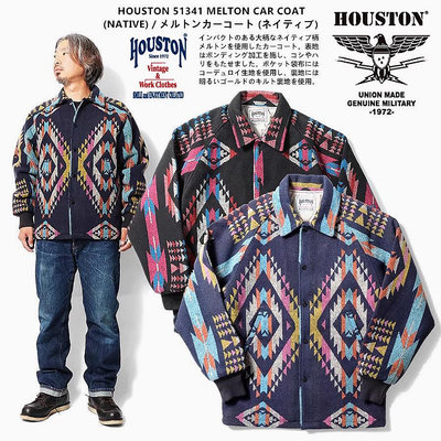 Cover Taiwan 官方直營 Houston 印地安 印第安 圖騰 戶外 情侶裝 羊毛 梅爾頓外套 梅爾頓夾克 黑色 藍色 (預購)