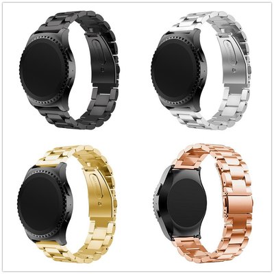 現貨20MM通用金屬錶帶 適用於佳明venu金屬錶帶 華米GTS2E不銹鋼錶帶 Smart watch手錶三株金屬錶帶