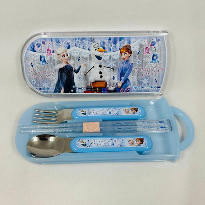 【樂樂日貨】*現貨*2024 日本製 SKATER 冰雪奇緣 餐具組 筷子 湯匙 叉子 環保筷 外出 餐具