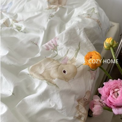 Cozy HOME 彼得兔床包組 被單枕套 床單 兔年床包 韓式卡通 100%純棉四件組 被單 床套雙人床包單人床包組合