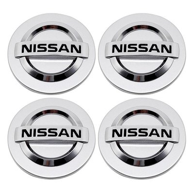 cilleの屋 4件組 專用於日產尼桑Nissan車標汽車輪胎中心蓋輪轂蓋 改裝車輪標 輪圈蓋 輪框蓋 輪胎蓋