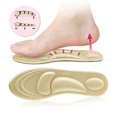 4D Memory Foam Orthopedic Insoles For Shoes Women Men Flat F優惠價