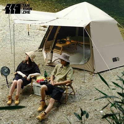 探險者六角帳篷戶外露營全自動便攜式折疊加厚公園野營天幕帳裝備~特價